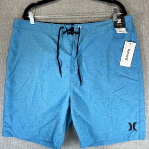 Hurley Crossdye 20" Men size 36 Swim Trunks Board Shorts Blue new with tags surf